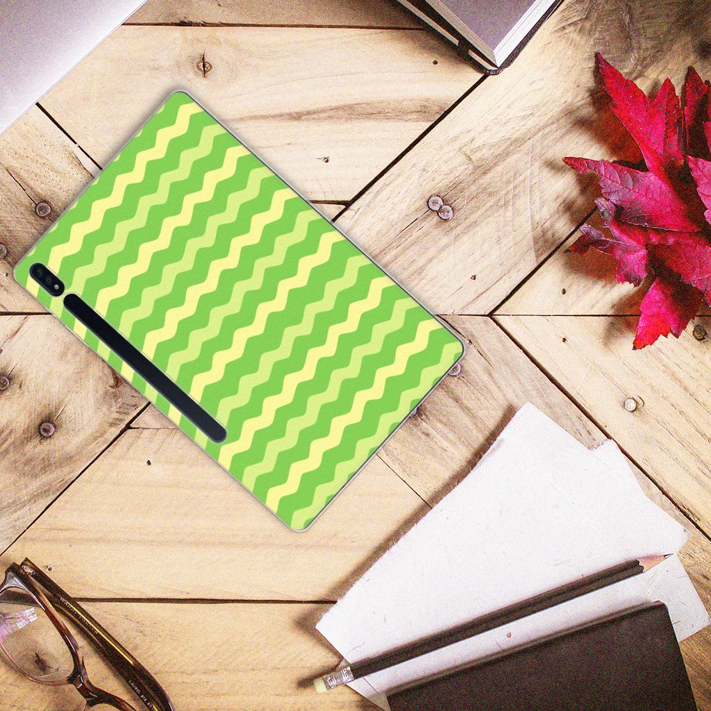 Samsung Galaxy Tab S7 Plus | S8 Plus Hippe Hoes Waves Green - B2C Telecom