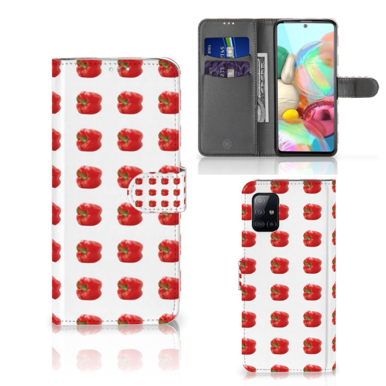 Samsung Galaxy A71 Book Cover Paprika Red