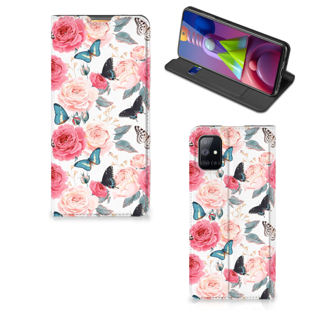 Samsung Galaxy M51 Smart Cover Butterfly Roses - B2C Telecom