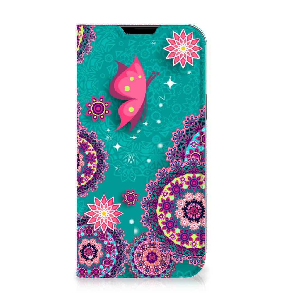 iPhone 14 Plus Bookcase Cirkels en Vlinders