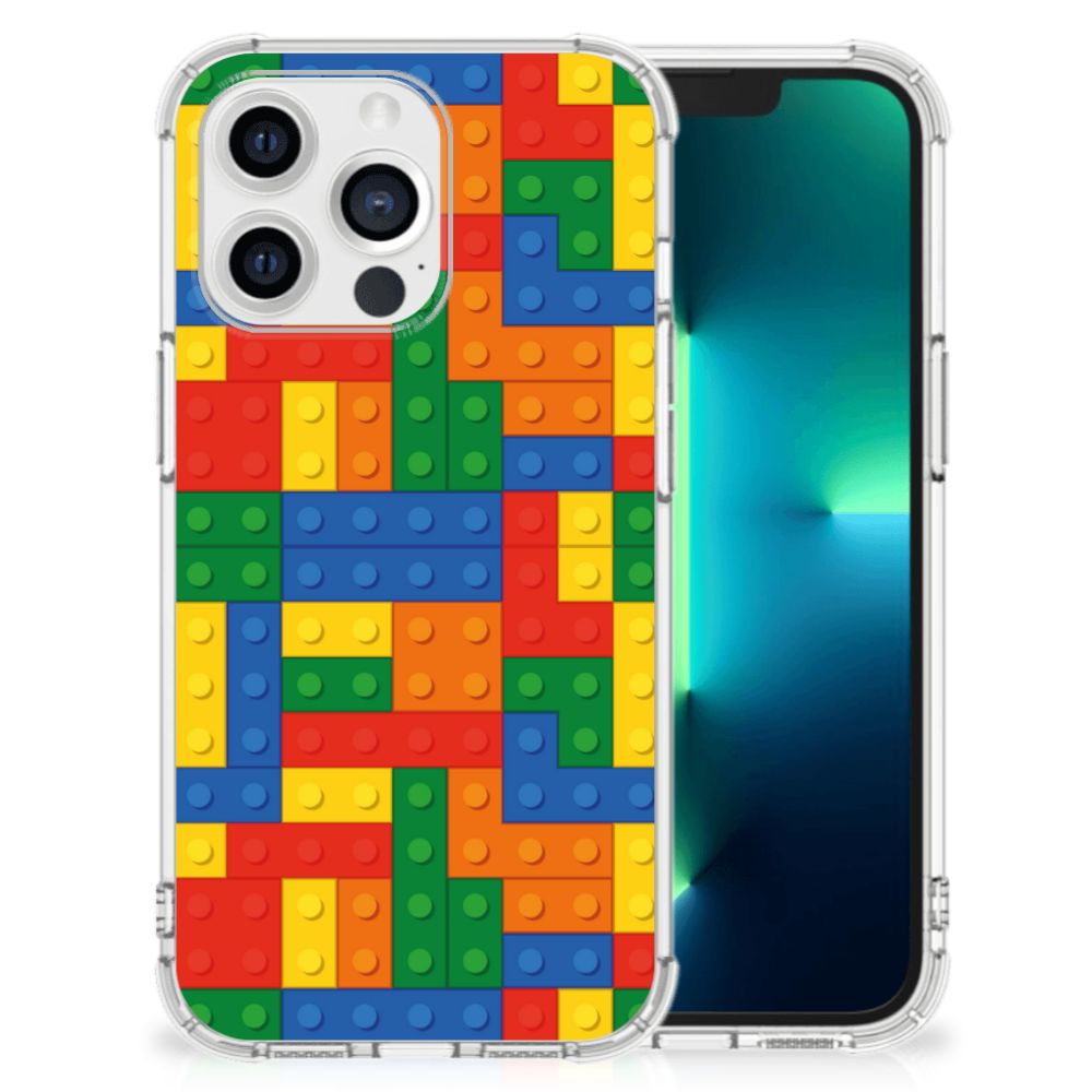 Apple iPhone 13 Pro Doorzichtige Silicone Hoesje Blokken B2C Telecom