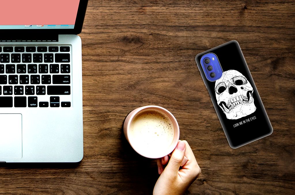 Silicone Back Case Motorola Moto G51 5G Skull Eyes B2C Telecom