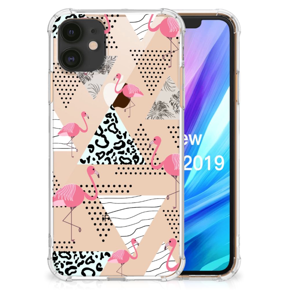 Apple iPhone 11 Case Anti-shock Flamingo Triangle