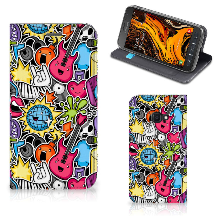 Samsung Galaxy Xcover 4s Hippe Standcase Punk Rock