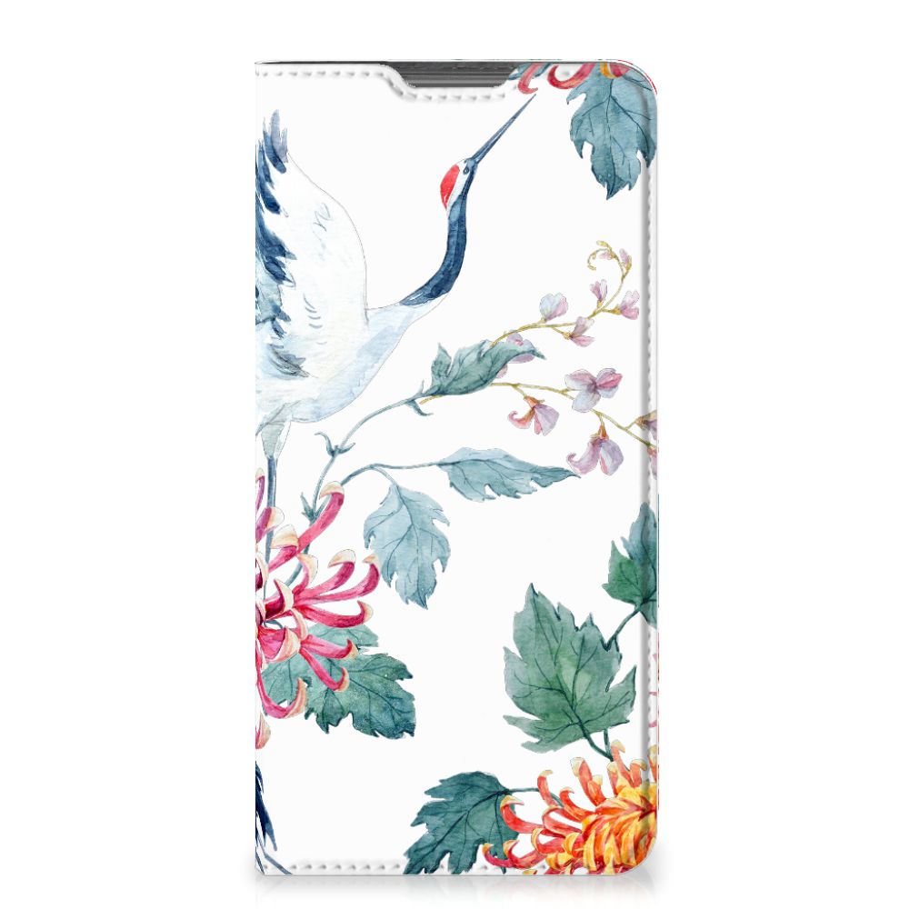 Motorola Moto G52 | Moto G82 Hoesje maken Bird Flowers - B2C Telecom