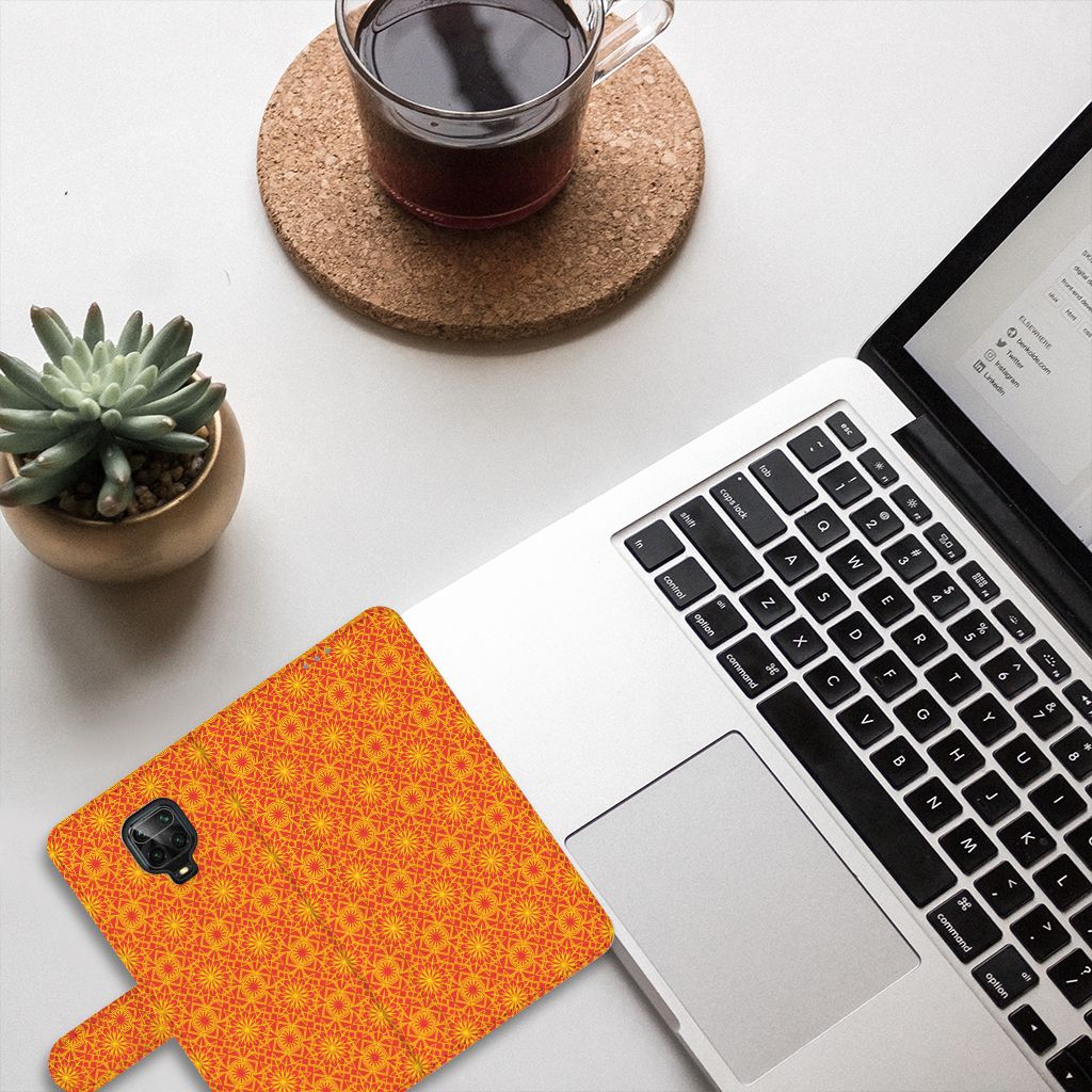 Xiaomi Redmi Note 9 Pro | Note 9S Telefoon Hoesje Batik Oranje