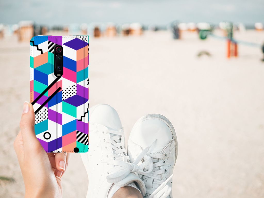 Xiaomi Mi 9T Pro Stand Case Blokken Kleurrijk - B2C Telecom