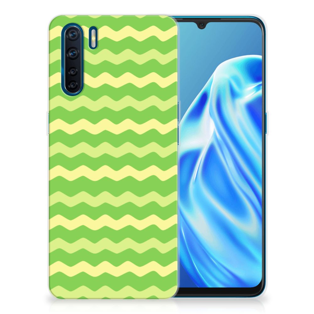 OPPO A91 TPU bumper Waves Green B2C Telecom