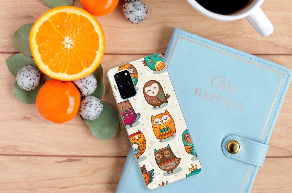 Samsung Galaxy S20 Plus TPU Hoesje Vrolijke Uilen B2C Telecom