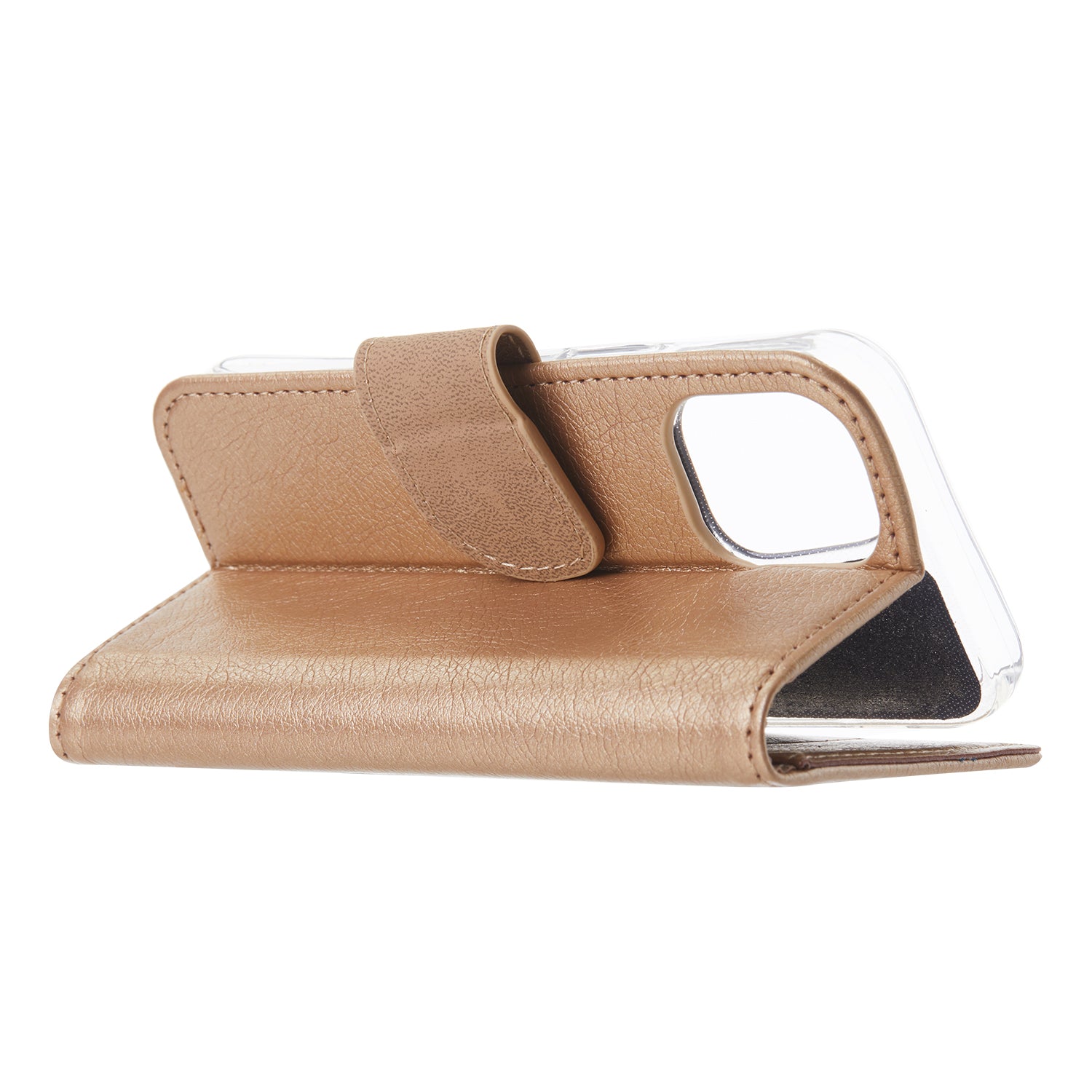 iPhone 12 Mini Walletcase Goud met Standaard