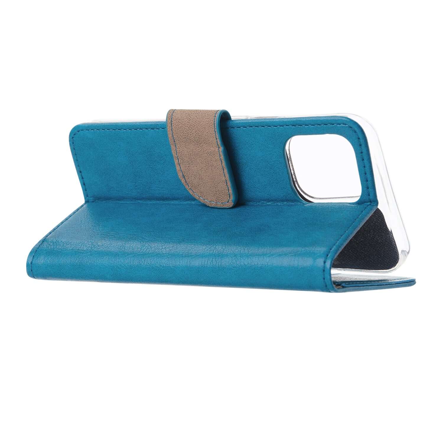 iPhone 12 Pro Max Walletcase Turquoise met Standaard