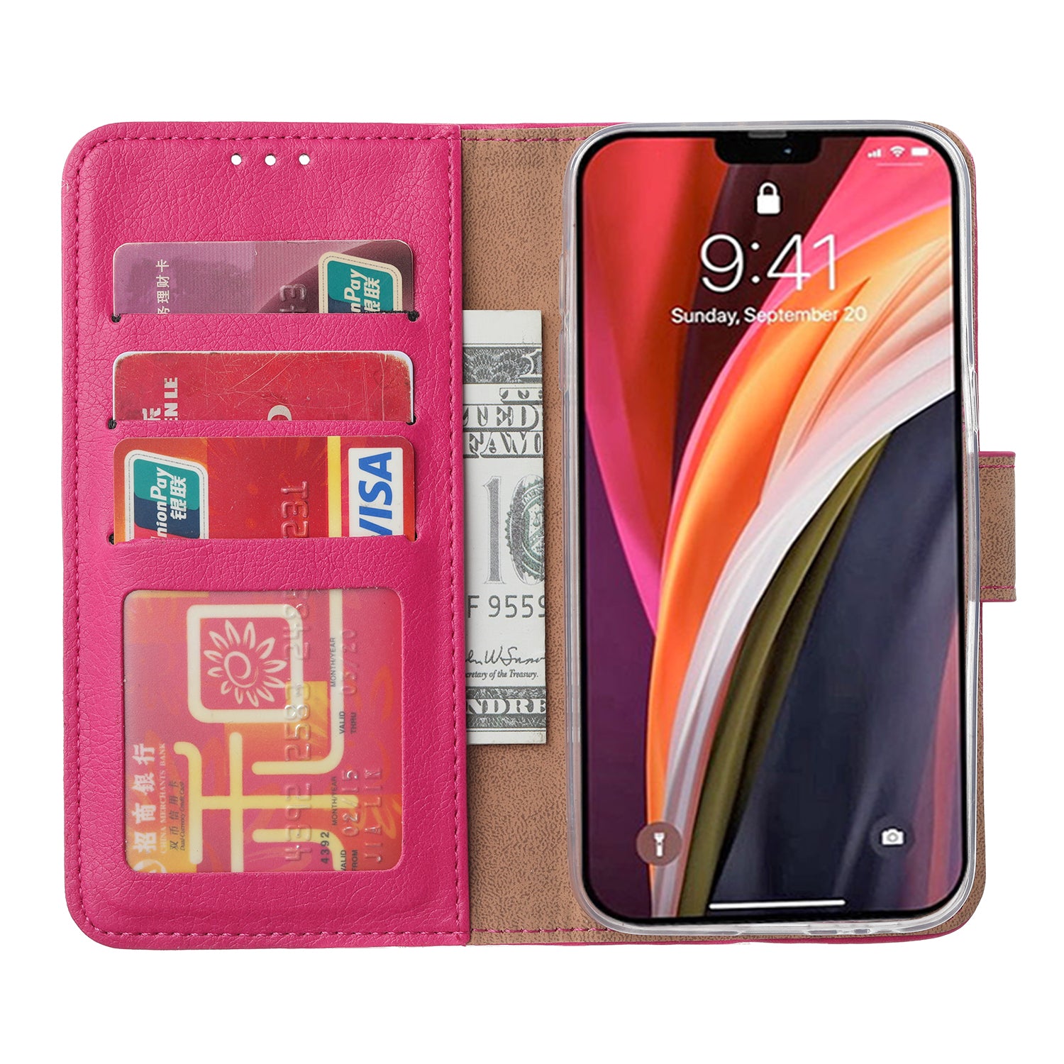 Hoesje iPhone 12 Pro Max Roze met Standaard
