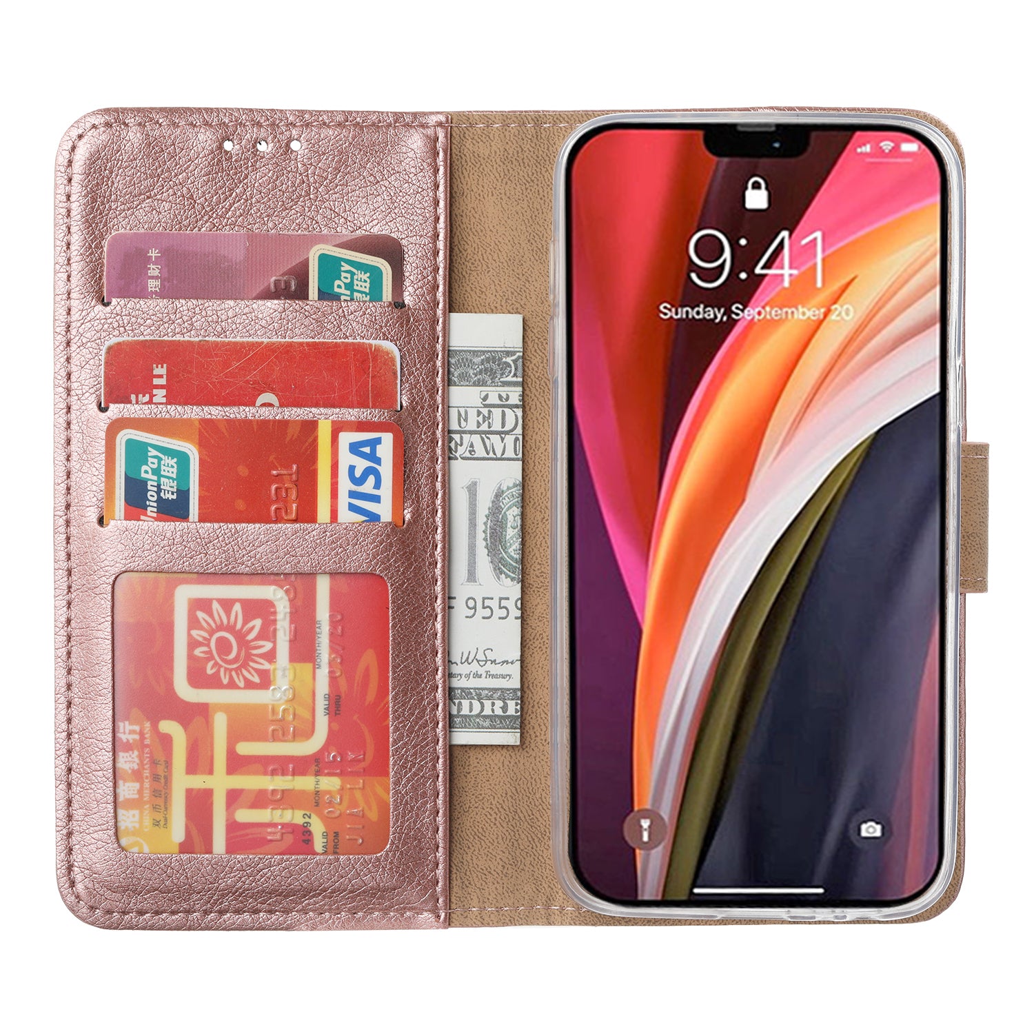 Bookcase iPhone 12 Pro Max Rose met Standaard
