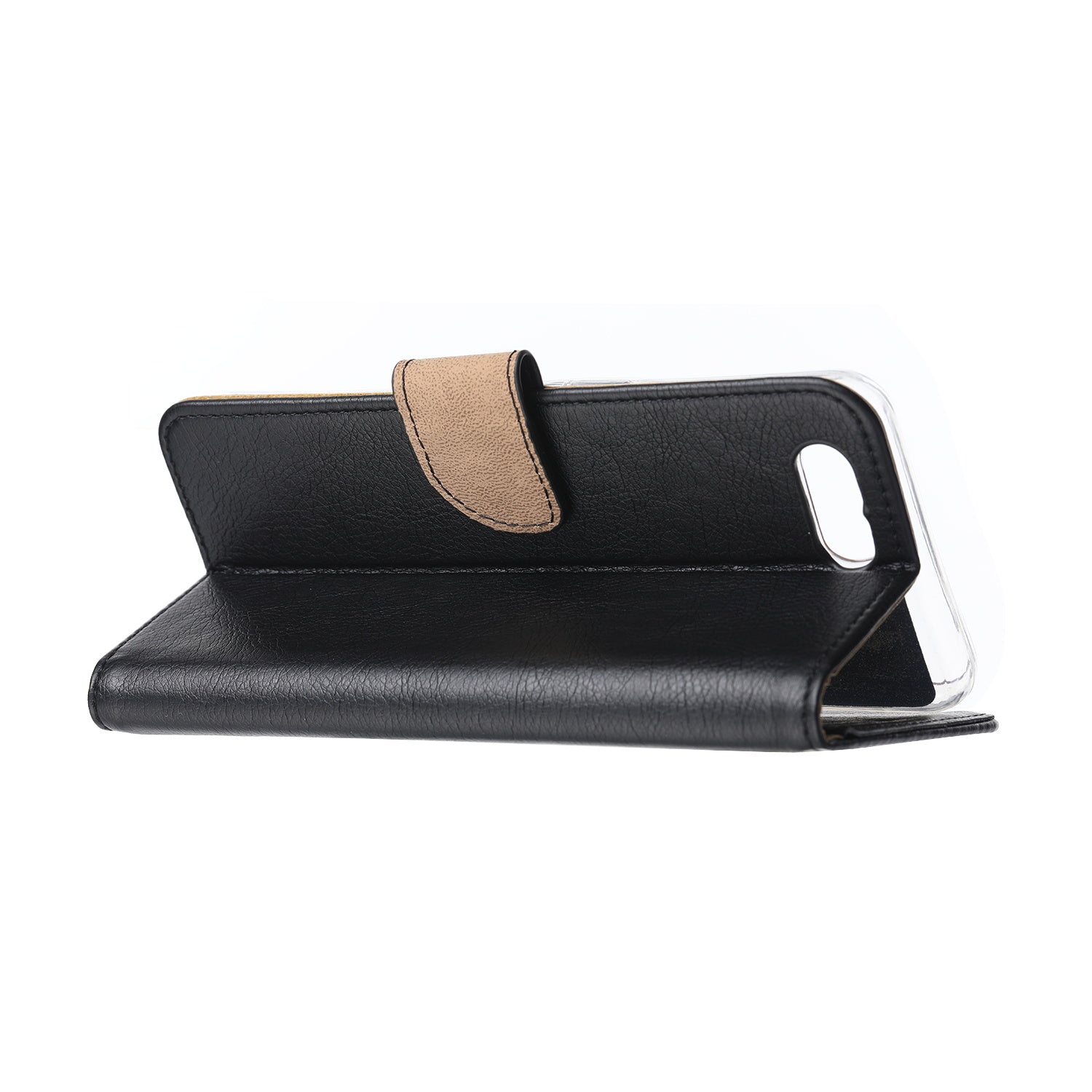 OPPO A12 Book Cover Zwart Pasjeshouder