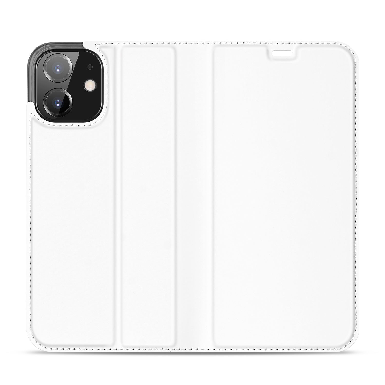 Bookcase iPhone 12 Mini Hoesje Wit met Pashouder (5.4 inch)