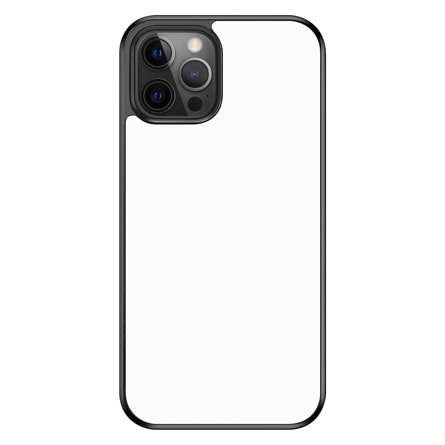Back Cover iPhone 12 Pro Max Gripcase Hoesje Zwart/wit