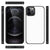 Back Cover iPhone 12 Pro Max Gripcase Hoesje Zwart/wit