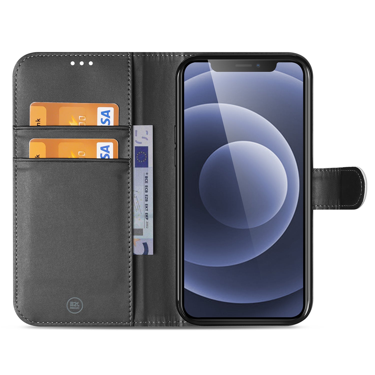 iPhone 12 Mini Walletcase Wit met Pasjeshouder