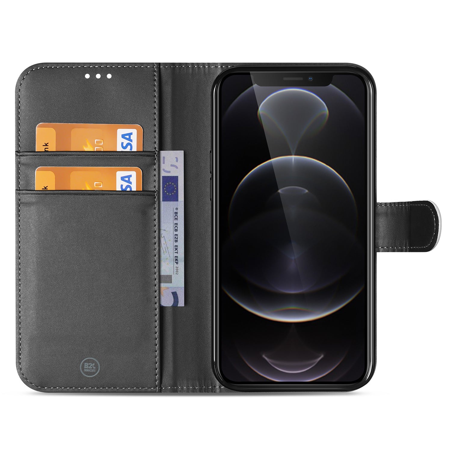iPhone 12 Pro Max Bookcase Wit met Pasjeshouder