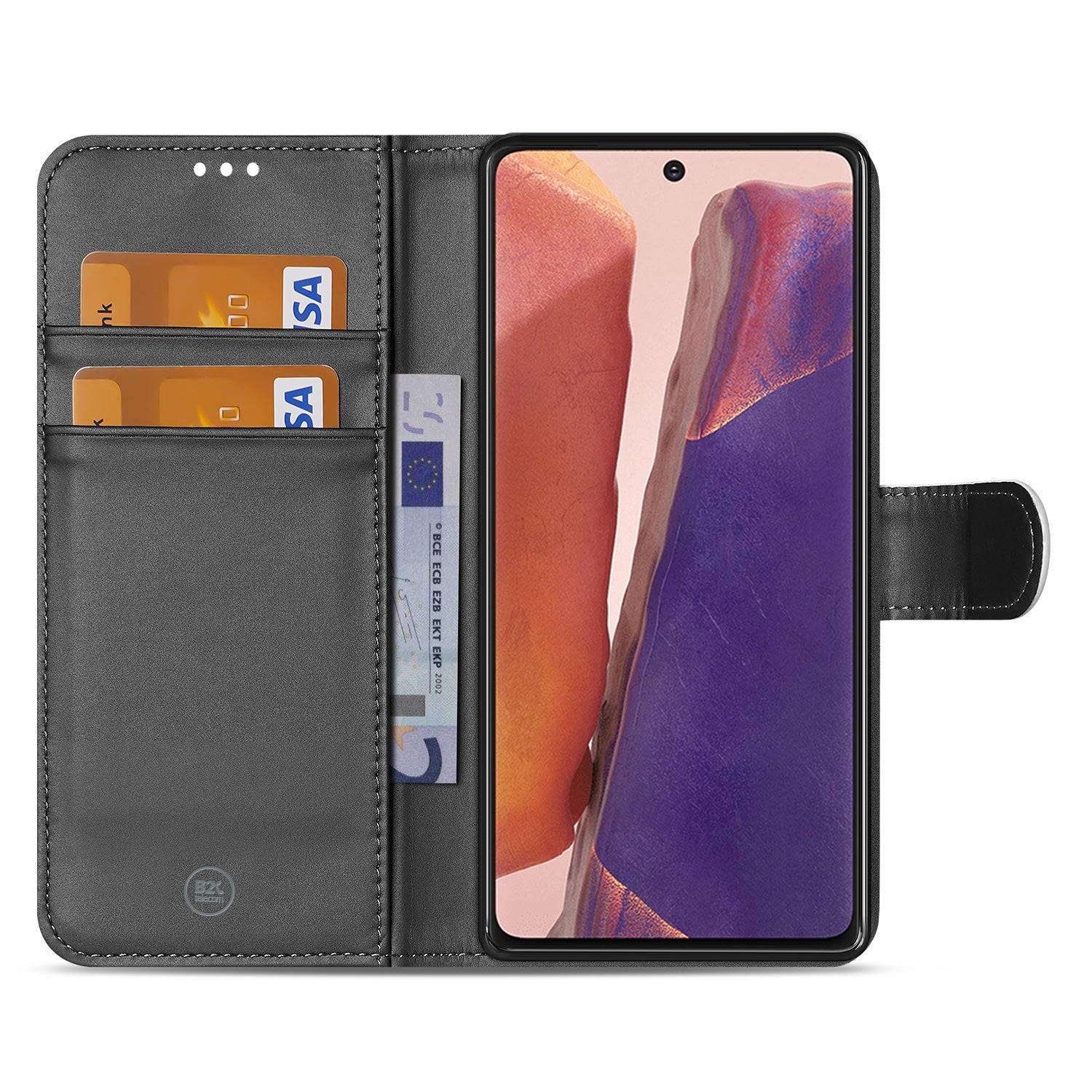 Galaxy Note20 Bookcase Wit met Pasjeshouder