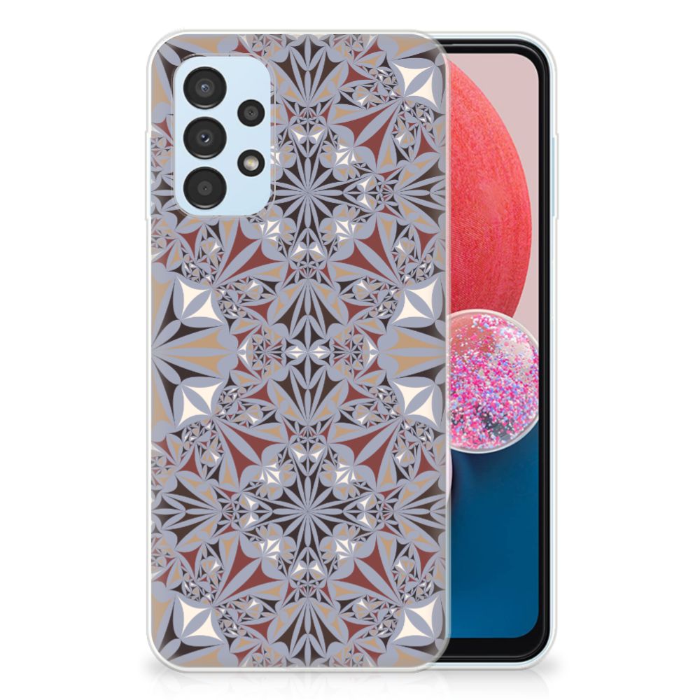 Samsung Galaxy A13 4G TPU Siliconen Hoesje Flower Tiles B2C Telecom