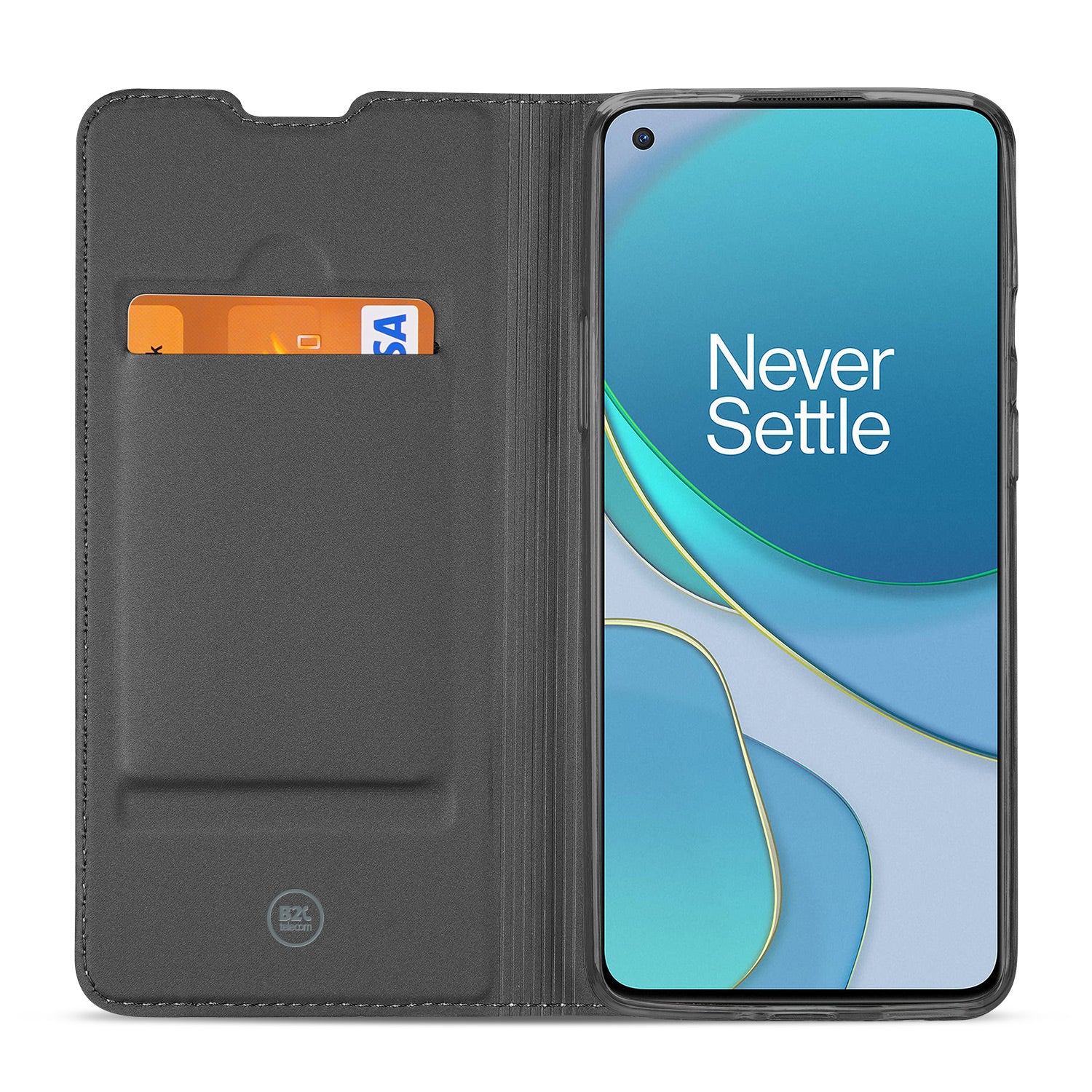 OnePlus 8T Bookcase Hoesje Wit met Pashouder