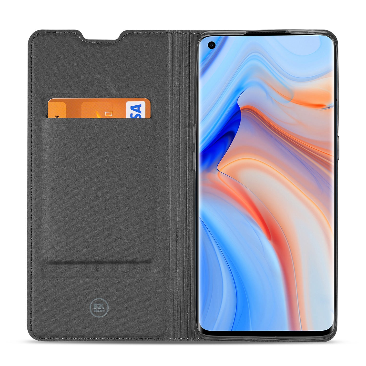 OPPO Reno4 Pro 5G Bookcase Hoesje Wit met Pashouder