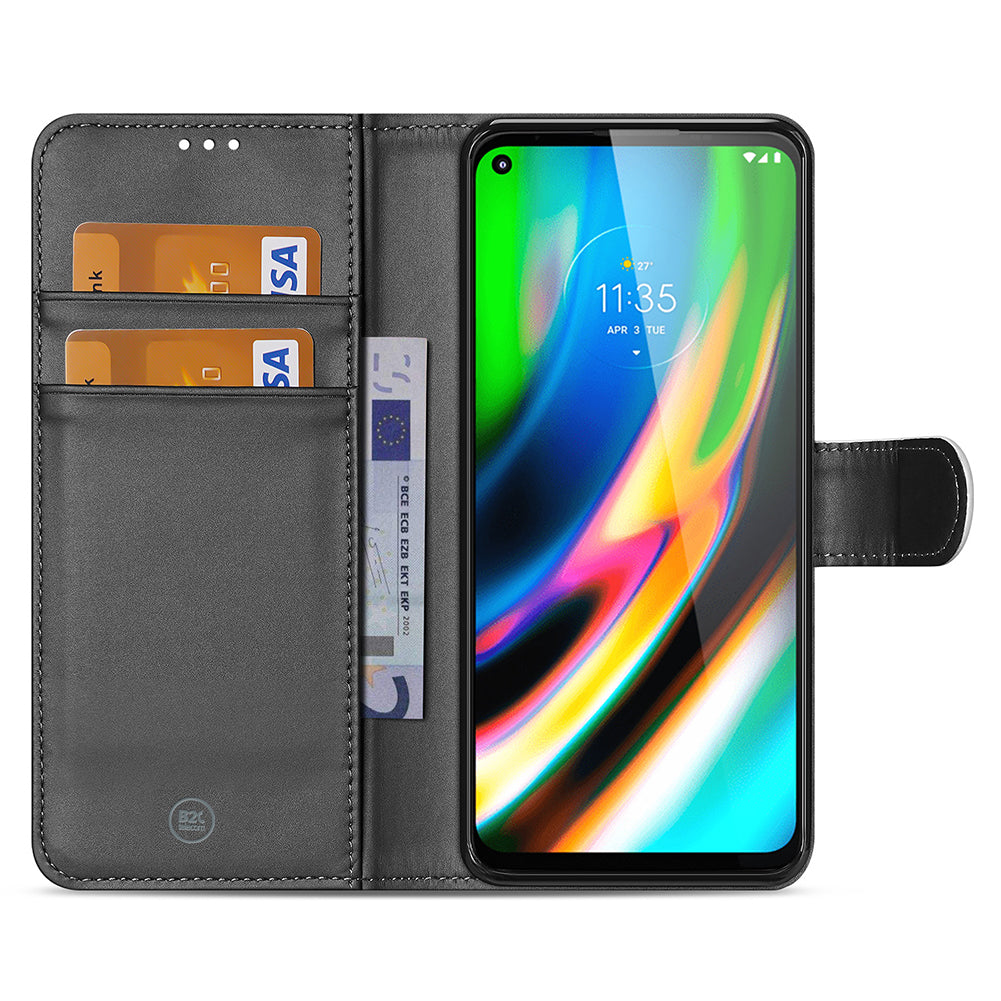 Hoesje Motorola Moto G9 Plus Bookcase Wit met Pasjeshouder