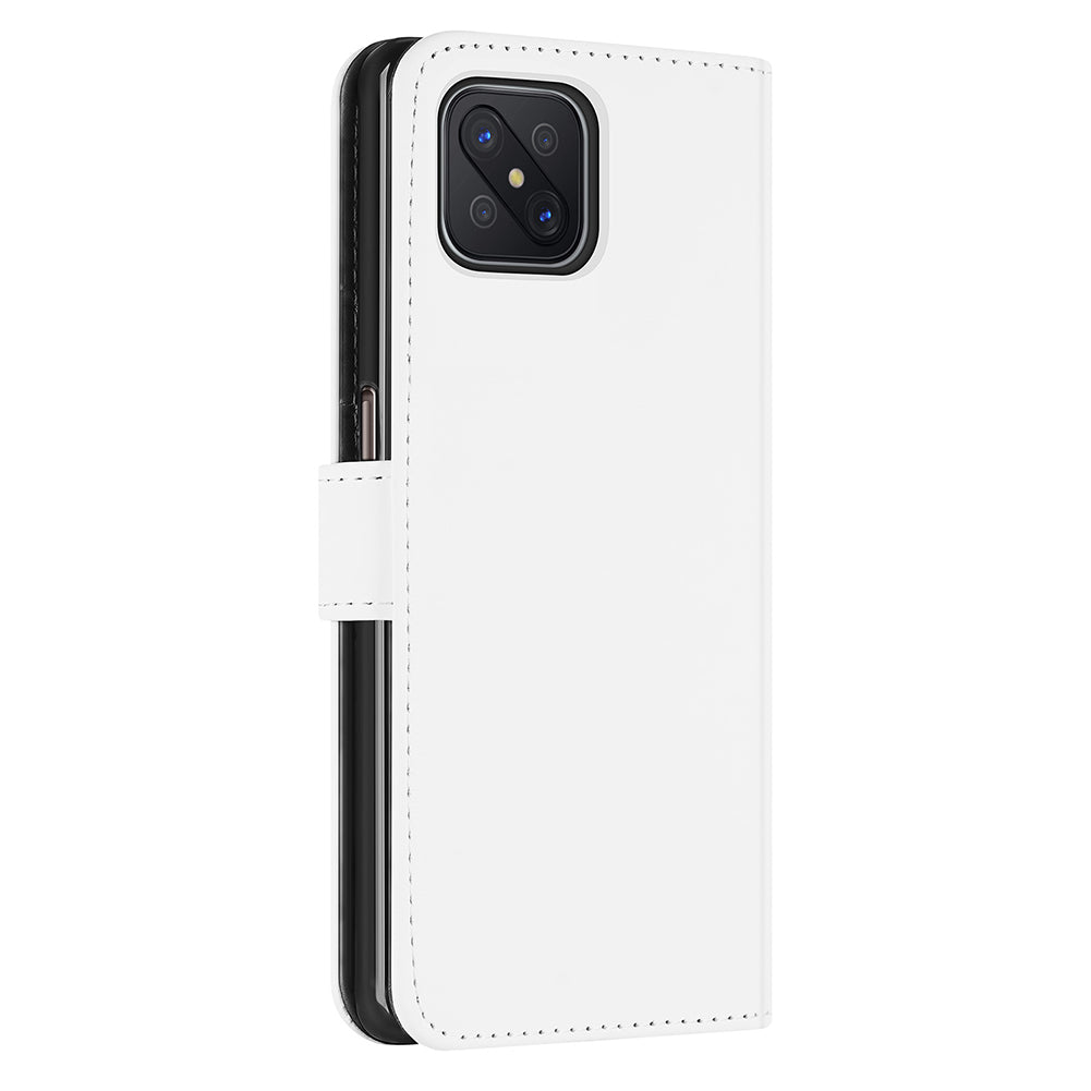 Book Case OPPO Reno4 Z 5G Hoesje Wit met Pasjeshouder