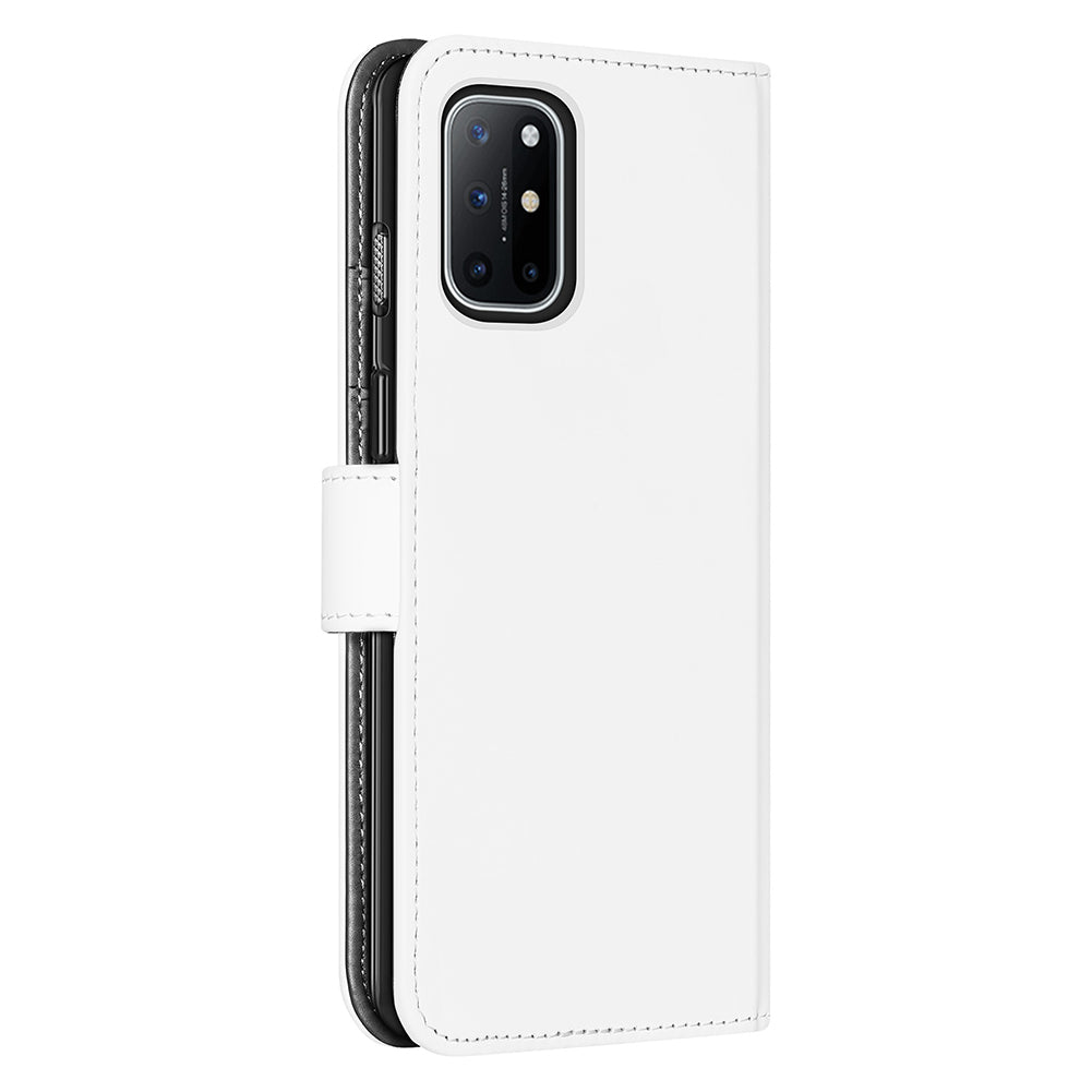 Book Case OnePlus 8T Hoesje Wit met Pasjeshouder