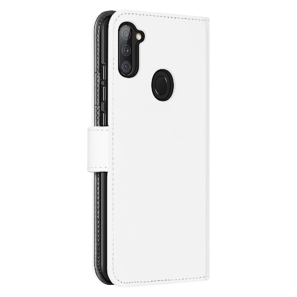 Bookcase Hoesje Samsung Galaxy M11 | A11 Wit met Pasjeshouder