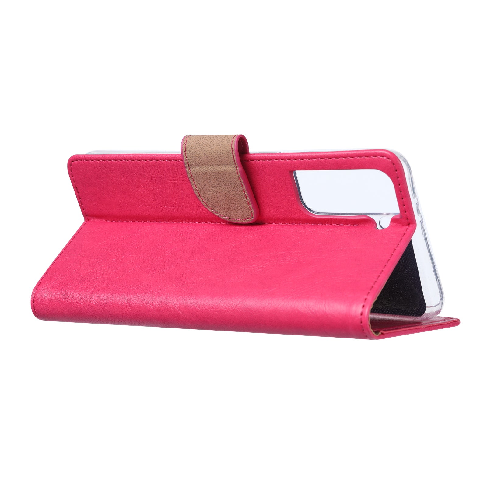 Samsung Galaxy S21 Ultra Book Cover Roze met Pasjeshouder