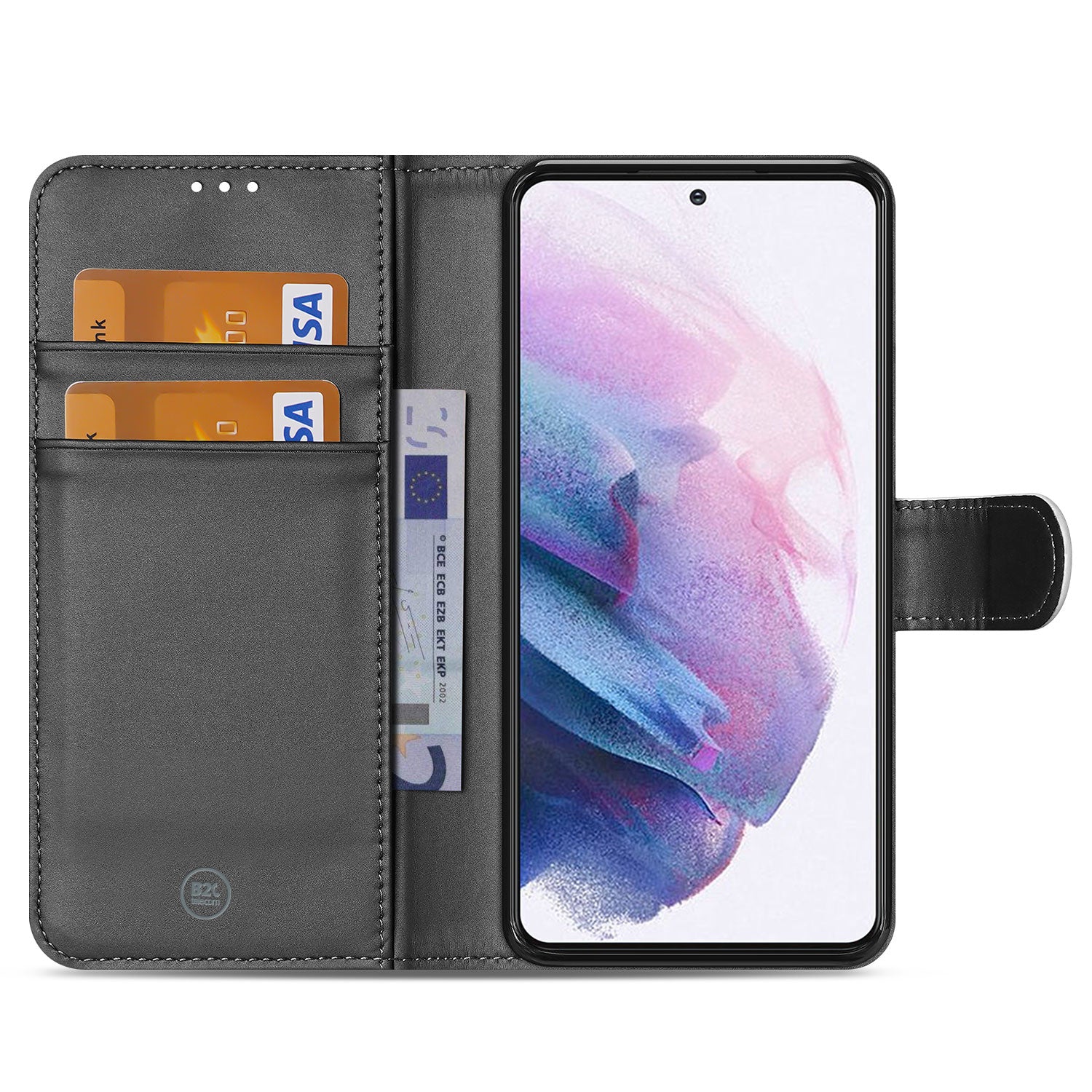 Samsung Galaxy S21 Plus Bookcase Hoesje Wit met Pasjeshouder