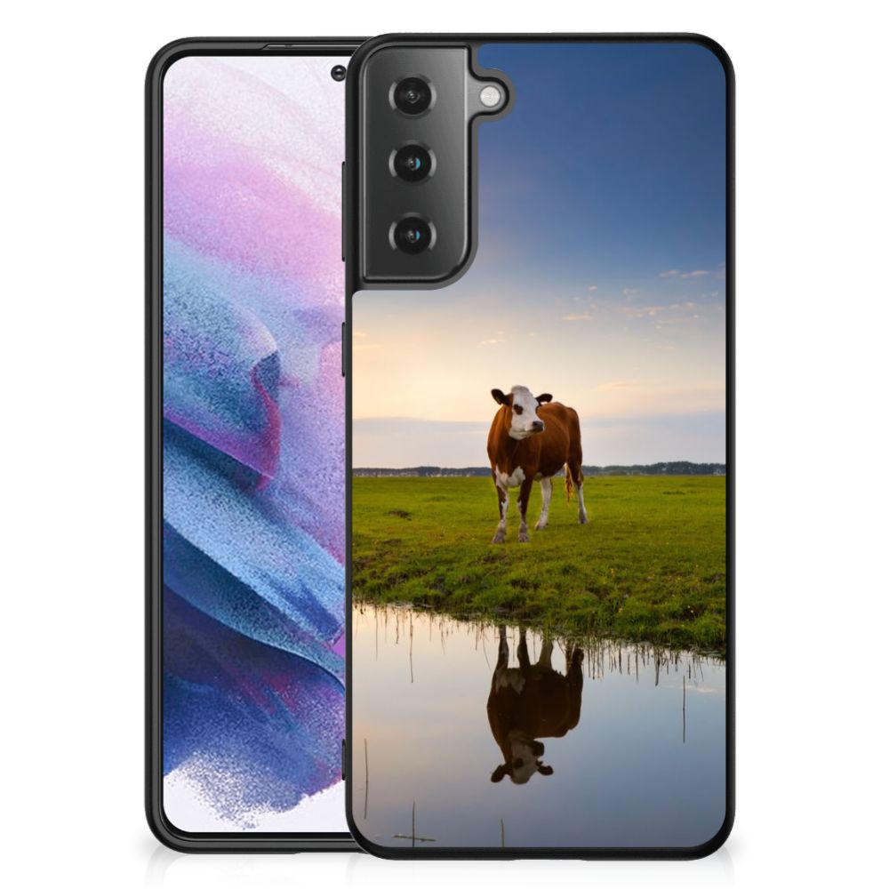 Samsung Galaxy S21 Plus Dierenprint Telefoonhoesje Koe