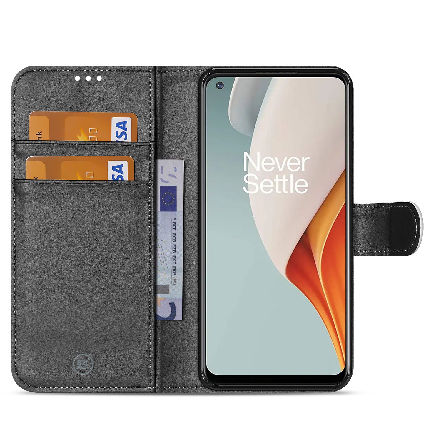 OnePlus Nord N100 Book Case Wit met Pasjeshouder