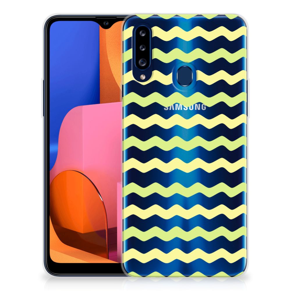 Samsung Galaxy A20s TPU bumper Waves Yellow B2C Telecom