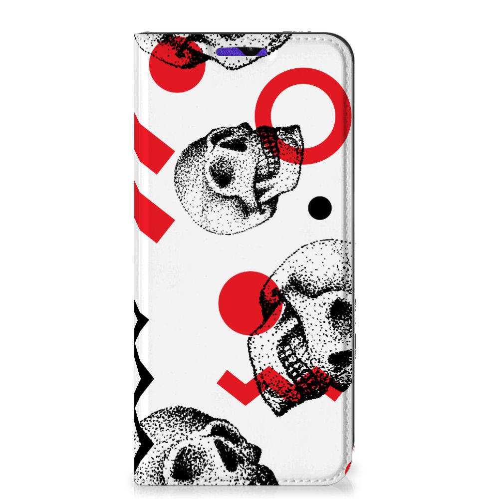 Mobiel BookCase Samsung Galaxy A13 (5G) | Samsung Galaxy A04s Skull Red