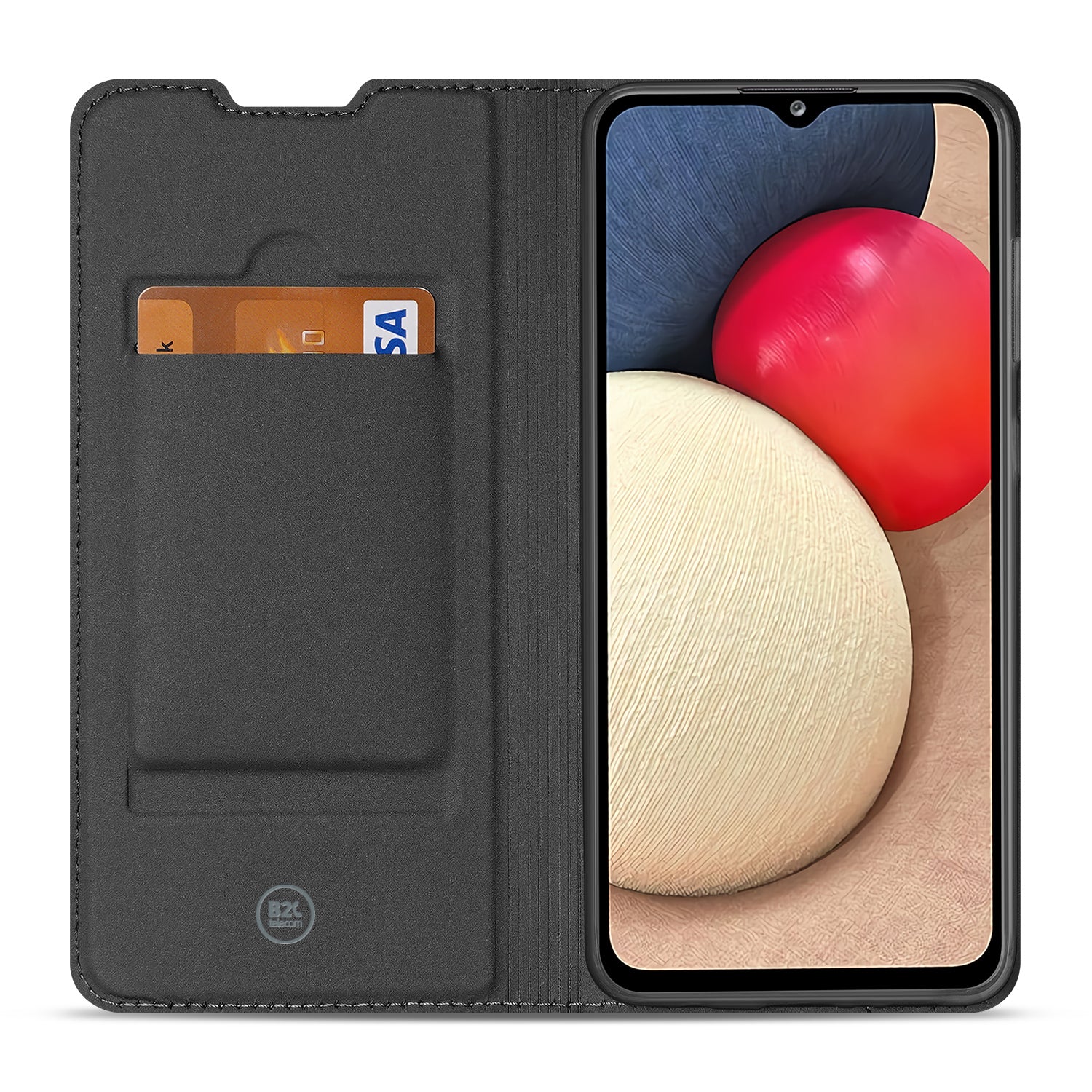 Samsung Galaxy M02s | A02s Hoesje Wit met Pashouder