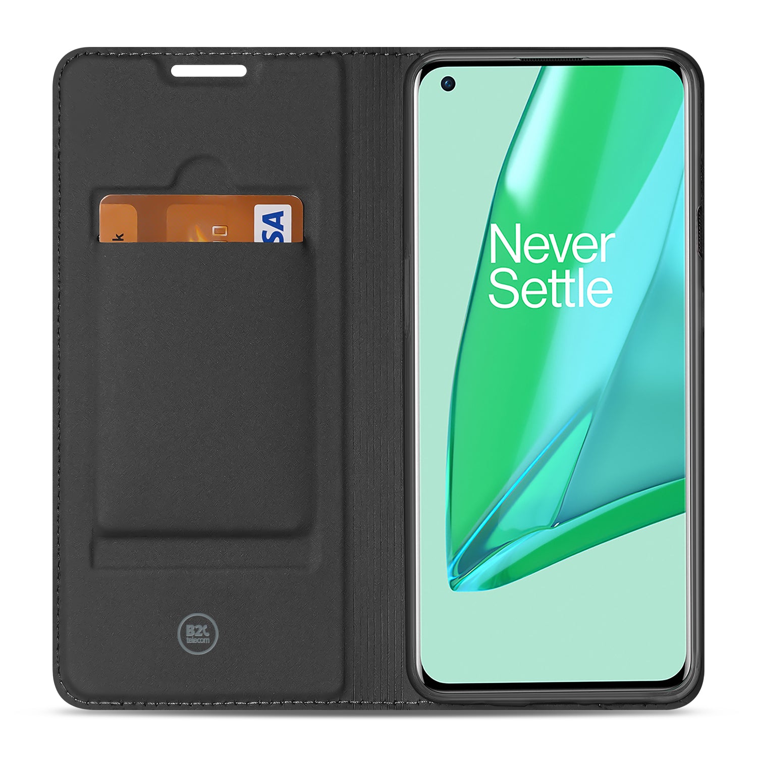 OnePlus 9 Pro Book Case Hoesje Wit met Pashouder