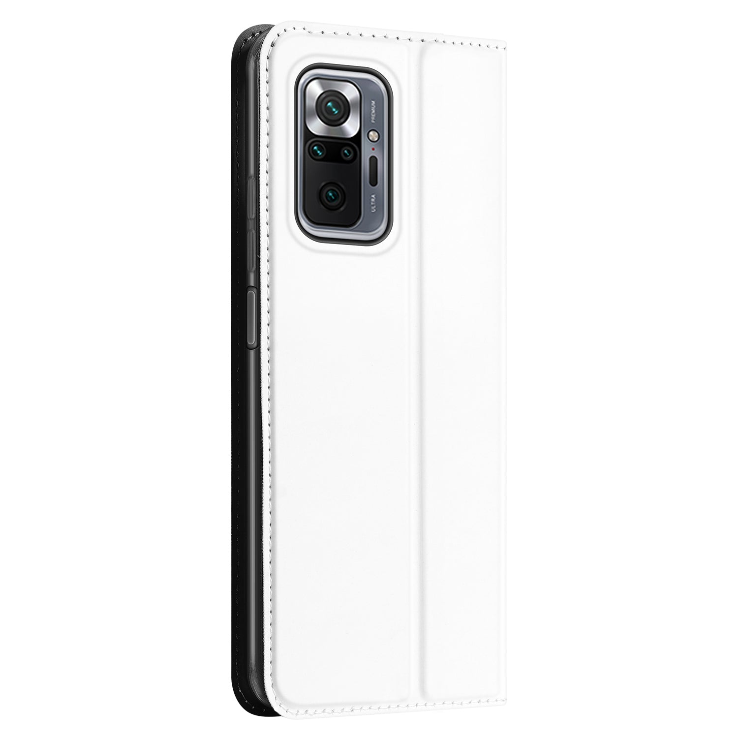 Xiaomi Redmi Note 10 Pro Stand Case Hoesje Wit met Pashouder