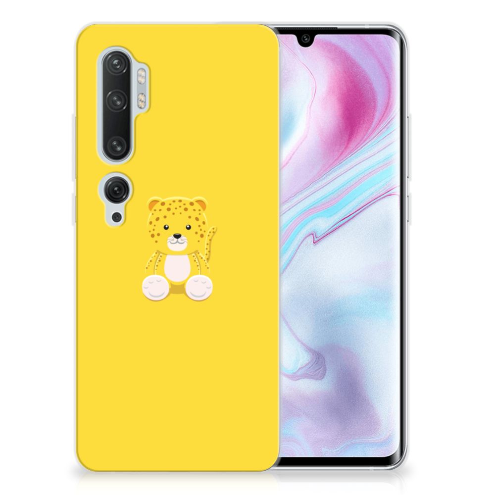 Xiaomi Mi Note 10 Pro Telefoonhoesje met Naam Baby Leopard