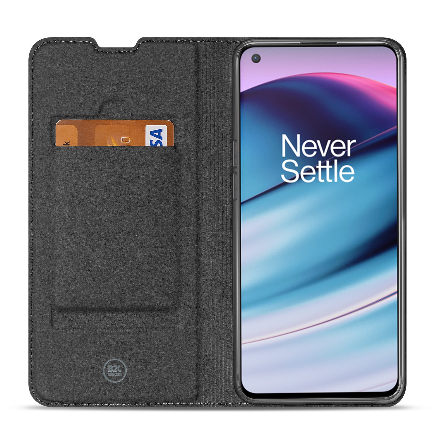 OnePlus Nord CE 5G Stand Cover Hoesje Wit met Pashouder