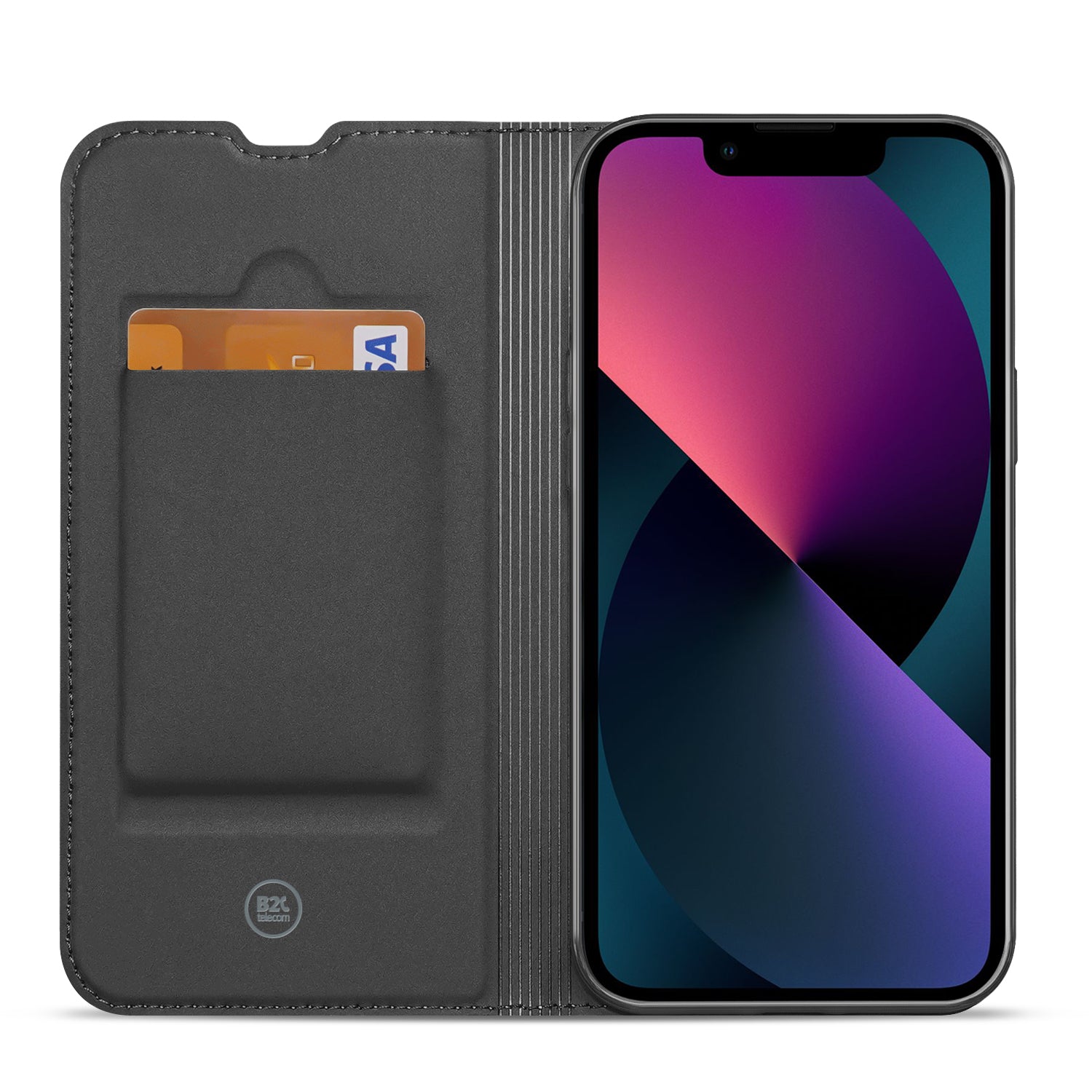 Hoesje iPhone 13 Mini Book Case Wit met Pashouder