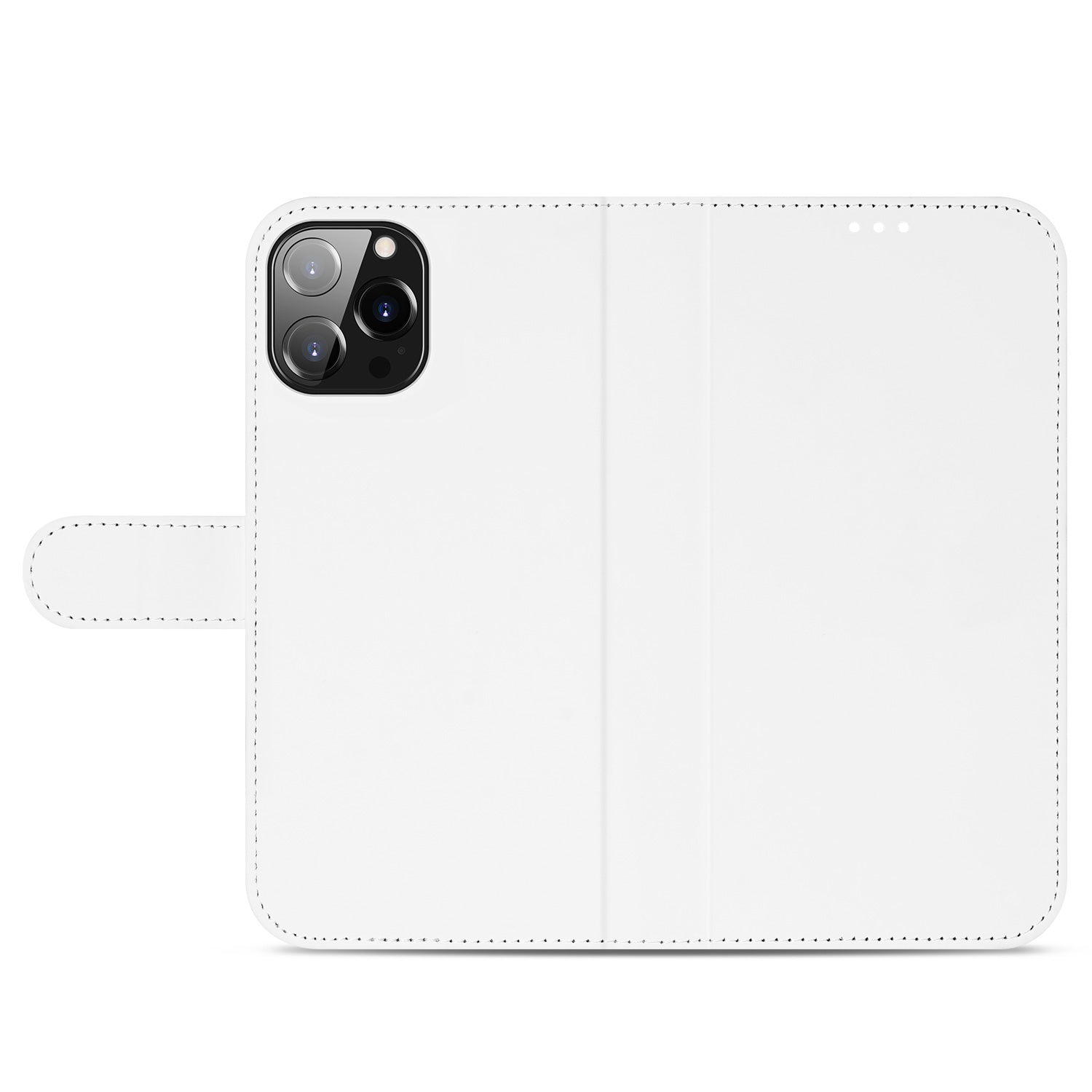 Hoesje iPhone 13 Pro Max Book Case Wit met Pasjeshouder