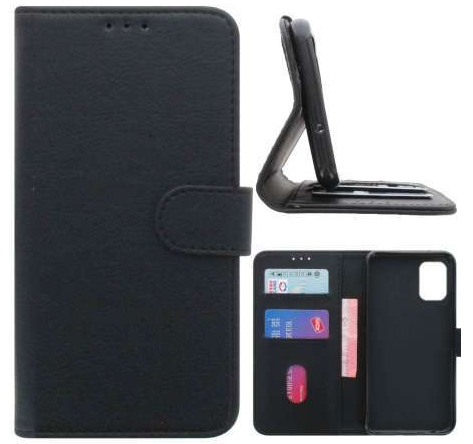 Book Cover OPPO Find X3 Neo Zwart met Standaard