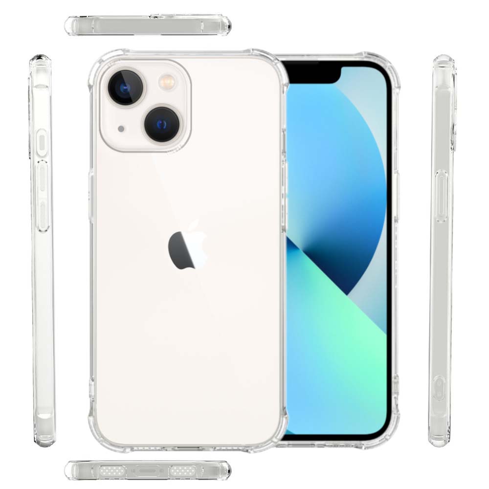 Apple iPhone 13 mini Anti-shock Back Cover Siliconen Transparant