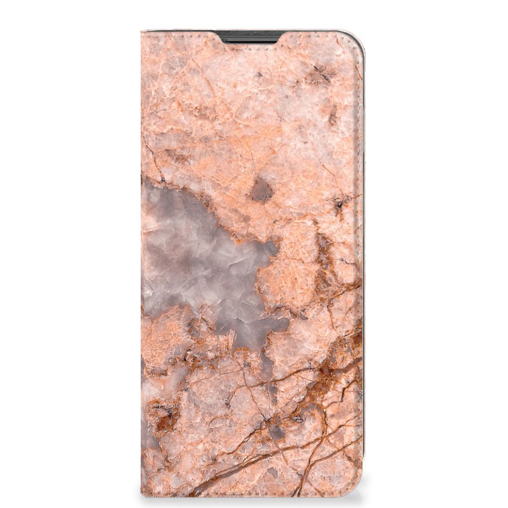 Motorola Moto G22 Standcase Marmer Oranje - B2C Telecom
