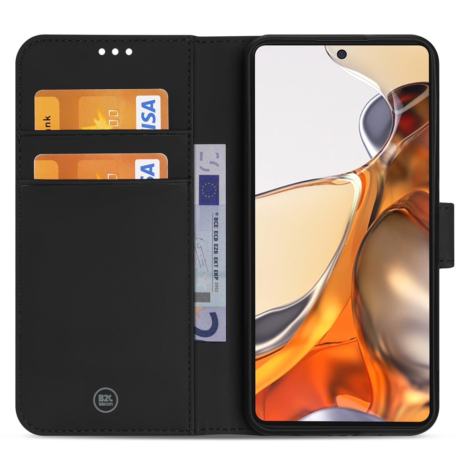Xiaomi 11T | 11T Pro Book Case Zwart met Pasjeshouder