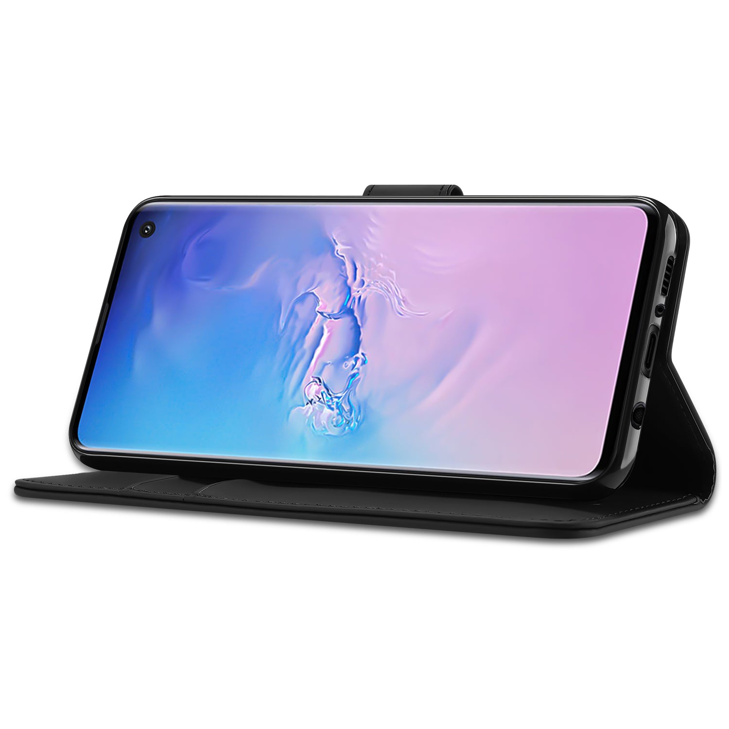 Samsung Galaxy S10 Hoesje Zwart met Pasjeshouder