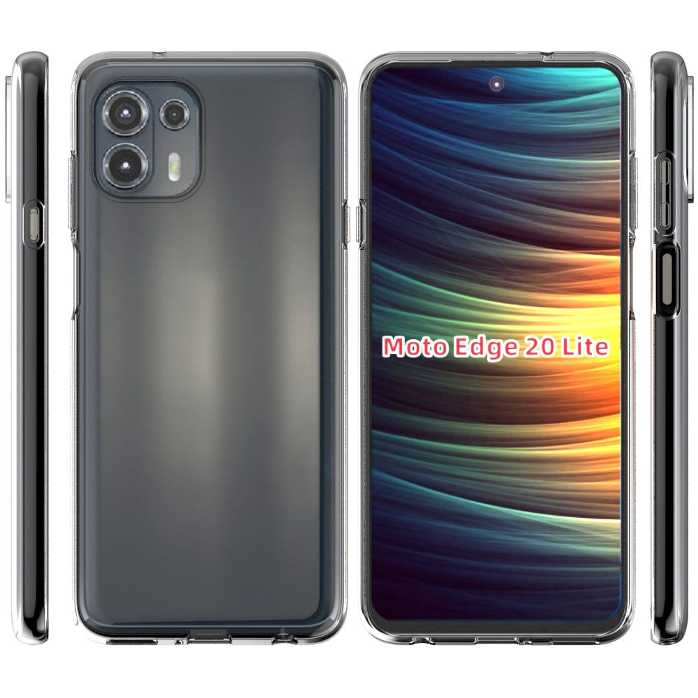 TPU Siliconen Hoesje Motorola Edge 20 Lite Back Cover Transparant